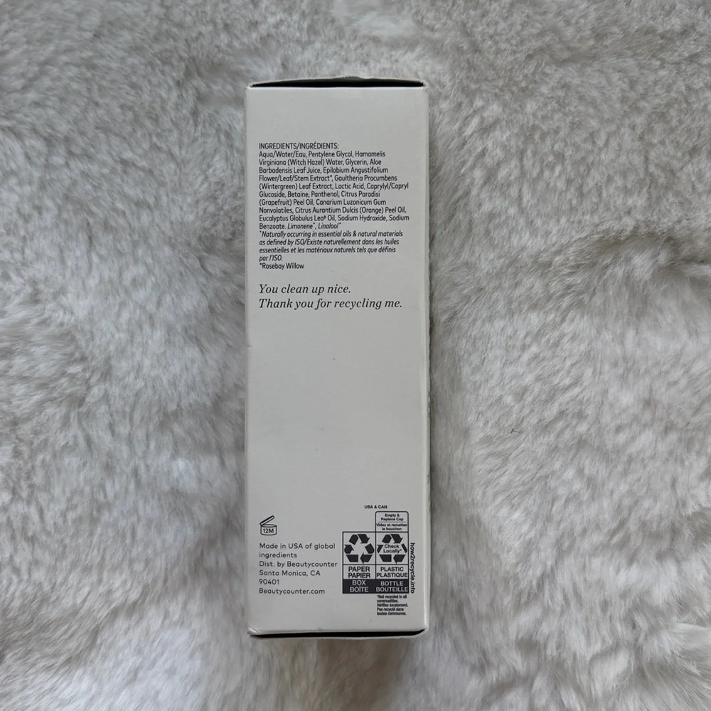 NIB Beautycounter Countercontrol Instant Matte Toner 5 fl oz